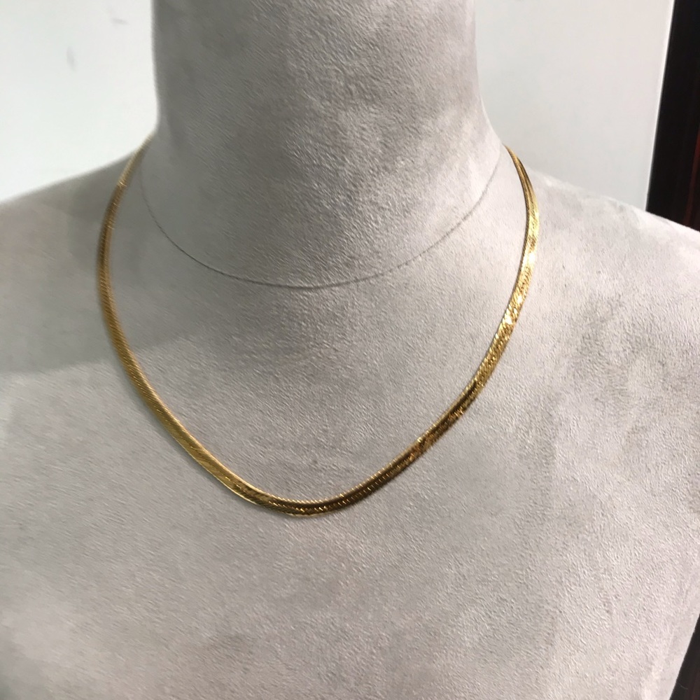 Vintage Costume Gold-tone Flat Chain